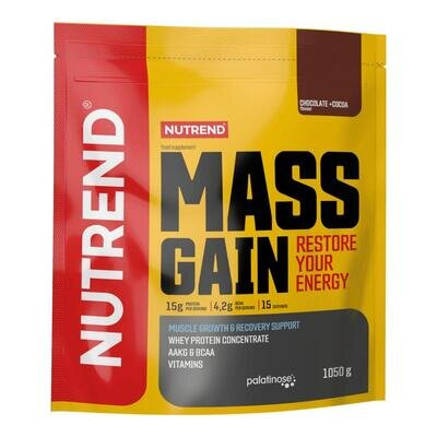 Гейнер Nutrend Mass Gain шоколад та какао, 1,05 кг