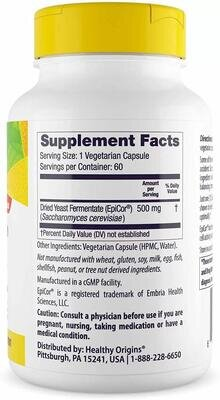 Епікор Healthy Origins EpiCor 500 мг, 60 капсул