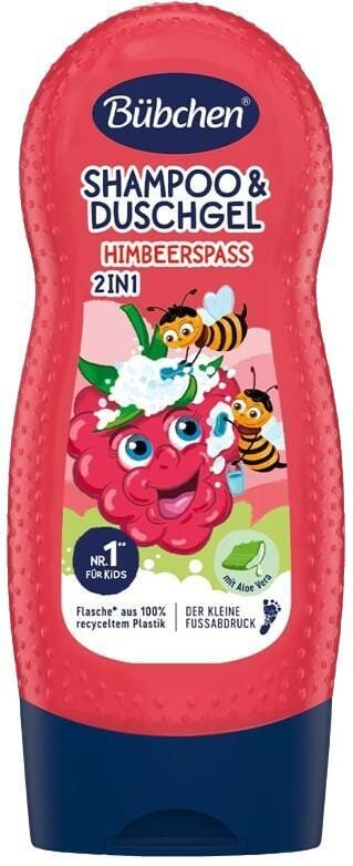 Шампунь і гель для душу Bubchen 2 в 1 Солодка малина, 230 мл