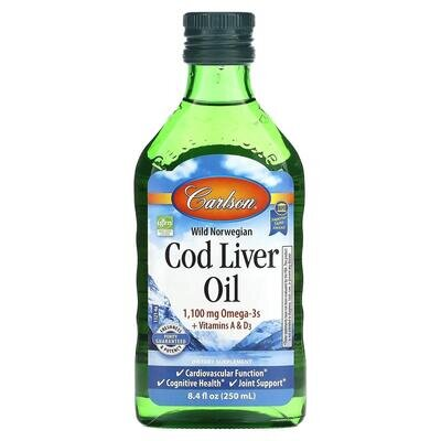 Риб'ячий жир з печінки тріски Carlson Labs Cod Liver Oil, 250 мл