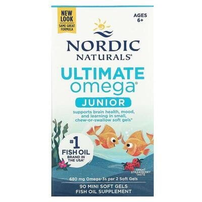 Омега Nordic Naturals Ultimate Omega Junior для підлітків 680 мг, 90 капсул