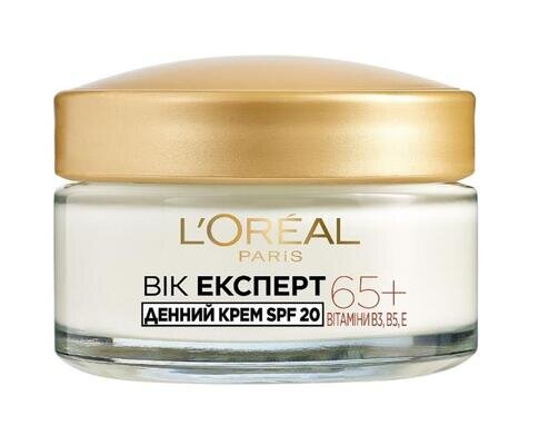 Крем для обличчя L'Oreal Paris Вік Експерт 65+ SPF 20 денний антивіковий живильний проти зморшок, 50 мл
