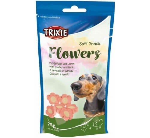 Ласощі-вітаміни для собак Trixie 31492 Flowers ягня, курка, 75 г