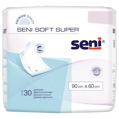 Пелюшки Seni Soft Super одноразові гігієнічні 90х60 см, 30 шт