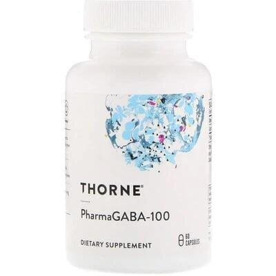 Гамма-аміномасляна кислота Thorne Research PharmaGABA-100, 60 капсул