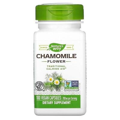 Ромашка квіти Nature's Way Chamomile 700 мг, 100 веганських капсул