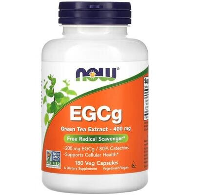 Екстракт зеленого чаю NOW EGCg Green Tea Extract 400 мг вег. капсули №180