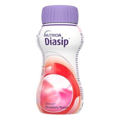 Ентеральне харчування Nutricia Diasip Strawberry flavour з 3-х років зі смаком полуниці, 200 мл