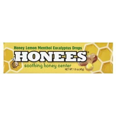 Льодяники Honees з медом, ментолом та евкаліптом, 45 г