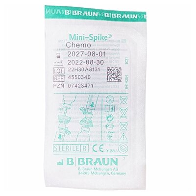 Канюля аспіраційна B.Braun Mini-Spike Chemo Filter з фільтром частинок 5 мкм червоний