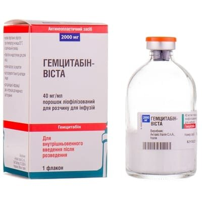Гемцитабін-Віста порошок ліоф. для р-ну д/інф. по 2000 мг №1 у флак.