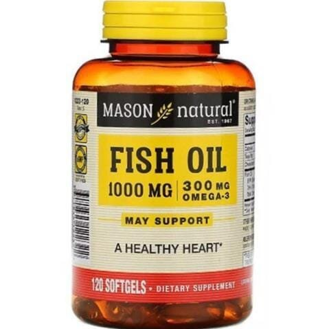 Риб'ячий жир Mason Natural Fish Oil 1000, 120 гелевих капсул