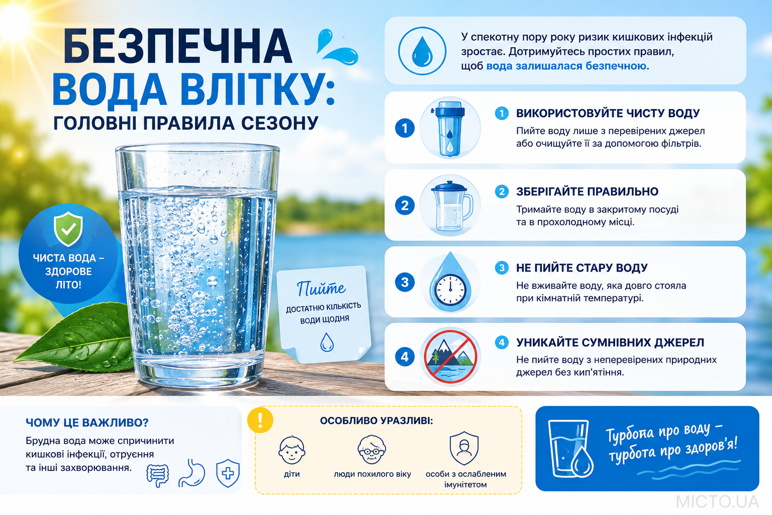 Безпечна вода влітку: головні правила сезону