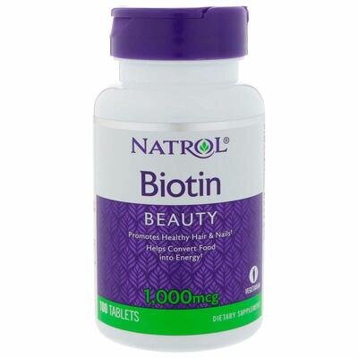 Біотин Natrol Biotin 1000 мкг, 100 таблеток