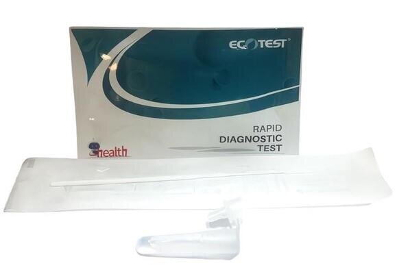 Тест-набір Ecotest Covid-19 Antigen Rapid Test Device для швидкого виявлення антигенів COVID-19 та грипу А/В, 1 штука