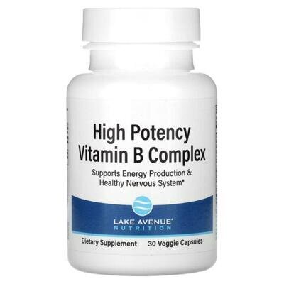 Вітаміни групи В Lake Avenue Nutrition Vitamin B Complex, 30 вегетаріанських капсул