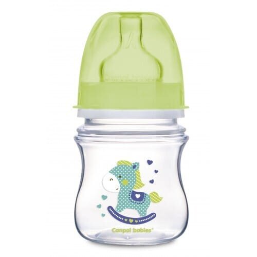 Пляшечка антиколікова Canpol Babies EasyStart "Кольорові звірята" 35/205 з широким отвором, 120 мл