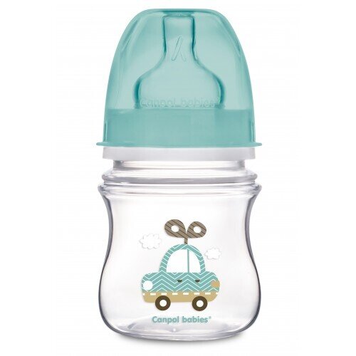 Пляшечка антиколікова Canpol Babies EasyStart "Кольорові звірята" 35/205 з широким отвором, 120 мл