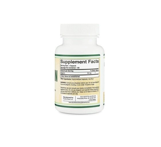 Апігенін Double Wood Apigenin 50 мг, 120 капсул