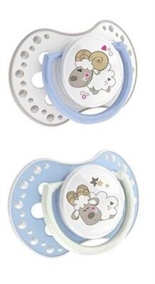 Пустушка силіконова Lovi Night & Day динамічна, 22/810boy, 3-6 місяців, 2 шт