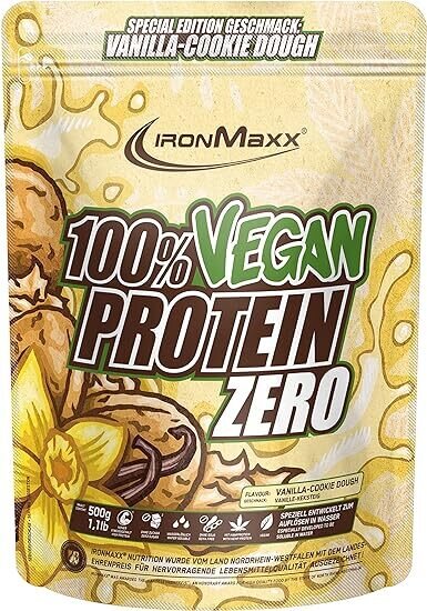 Протеїн IronMaxx 100% Vegan Protein Zero Ванільне печиво, 500 г (пакет)