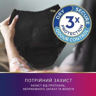 Труси урологічні Tena Lady Pants Plus Black, розмір L, 8 штук