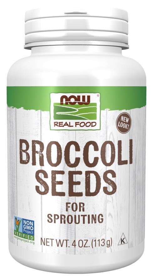 Брокколі насіння NOW Real Food Broccoli Seeds, 113 г