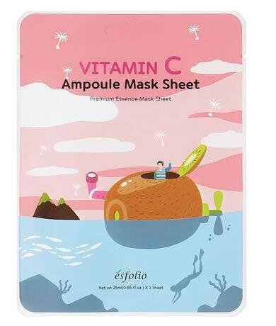 Маска тканинна для обличчя Esfolio Vitamin C Ampoule Mask Sheet з вітаміном С, 25 мл