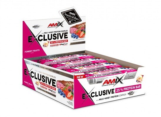Батончик Amix Nutrition Exclusive Protein Bar лісові ягоди, 85 г 1/12