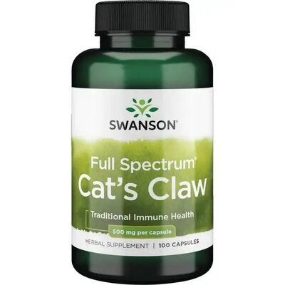 Котячий кіготь Swanson Cat's Claw капсули по 500 мг №100