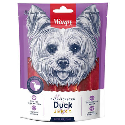 Ласощі для собак Wanpy Duck Jerky В'ялене філе качки, 100 г