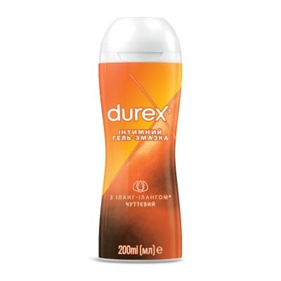 Інтимний гель-змазка Durex Play Massage 2in1 з іланг-ілангом для масажу (лубрикант), 200 мл