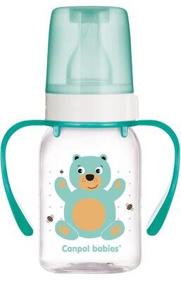 Пляшечка Canpol Babies 11/823 Кольорова ферма з малюнком і ручкою BPA Free, 120 мл