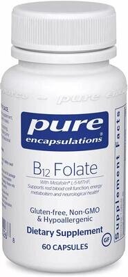 Вітамін B12 та Фолат Pure Encapsulations B12 Folate, 60 капсул
