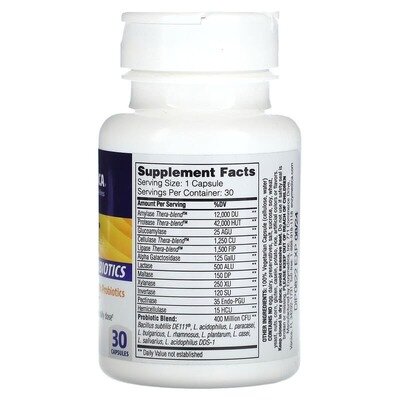 Травні ферменти з пробіотиками Enzymedica Digest Basic + Probiotics, 30 капсул