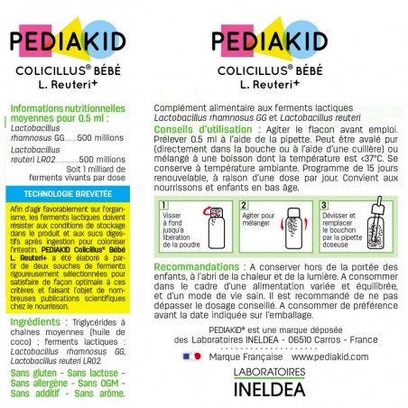 Педіакід PEDIAKID Colicillus Bebe Засіб проти кольок у немовлят краплі, 8 мл