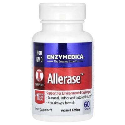 Аллераза Enzymedica Allerase комплекс від алергії, 60 капсул