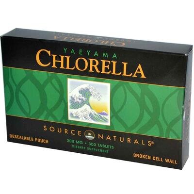 Хлорела Source Naturals Yaeyama Chlorella 200 мг, 300 таблеток