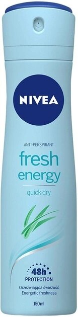 Дезодорант-антиперспірант спрей Nivea Fresh Energy Енергія свіжості 72h (83750), 150 мл
