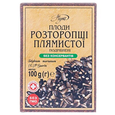 Розторопші плоди Житомирбіопродукт подрібнені по 100 г в пач.