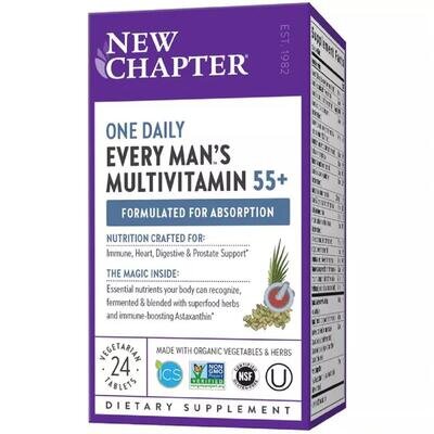 Мультивітаміни для чоловіків 55+ New Chapter Every Man's One Daily, 24 таблеток