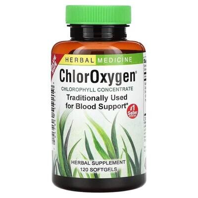 Концентрат хлорофілу Herbs Etc ChlorOxygen, 120 швидкодіючих м'яких капсул