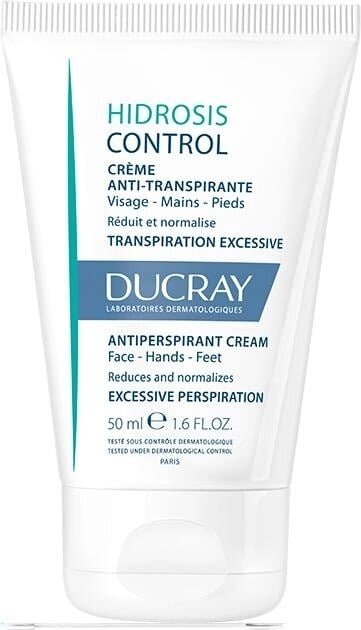 Антиперспірант крем Ducray Hidrosis Control для шкіри обличчя, рук та ніг, 50 мл
