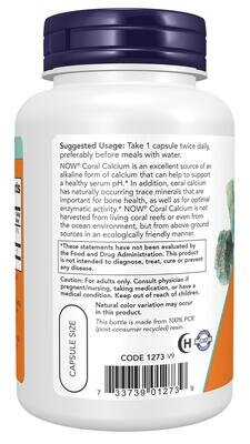 Кораловий Кальцій NOW Coral Calcium 1000 мг капсули №100