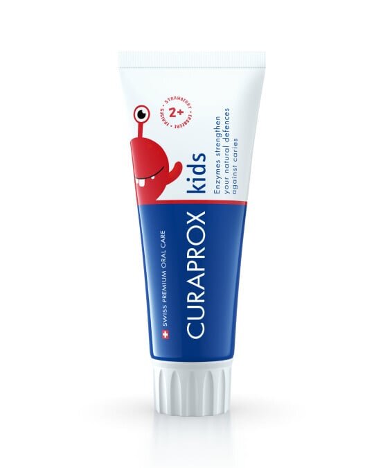 Зубна паста Curaprox Kids дитяча з фтором, з 2 років, полуниця, 60 мл