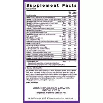 Мультівітаміни для вагітних New Chapter One Daily Prenatal Multivitamin, 30 вегетаріанських капсул