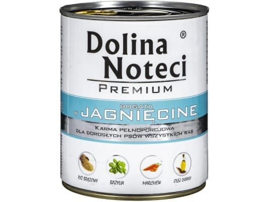 Консерва для собак Dolina Noteci Premium Ягня, 800 г