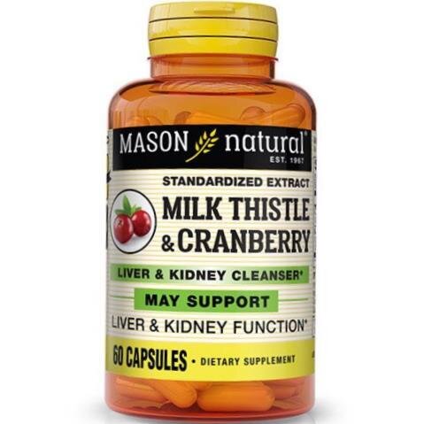 Розторопша з журавлиною Mason Natural Milk Thistle & Cranberry, 60 капсул
