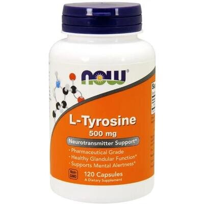 L-тирозин NOW L-Tyrosine 500 мг вег. капсули №120