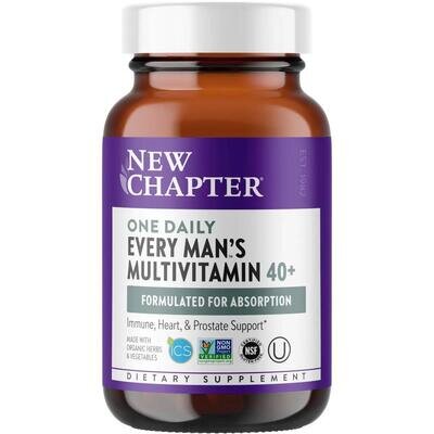 Мультивітаміни для чоловіків 40+ New Chapter One Daily Every Man's Multivitamin, 96 таблеток